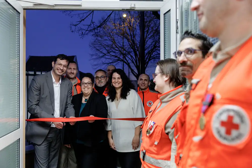 Inauguration des locaux ( Présidente de notre unité locale, Mr Le Maire)