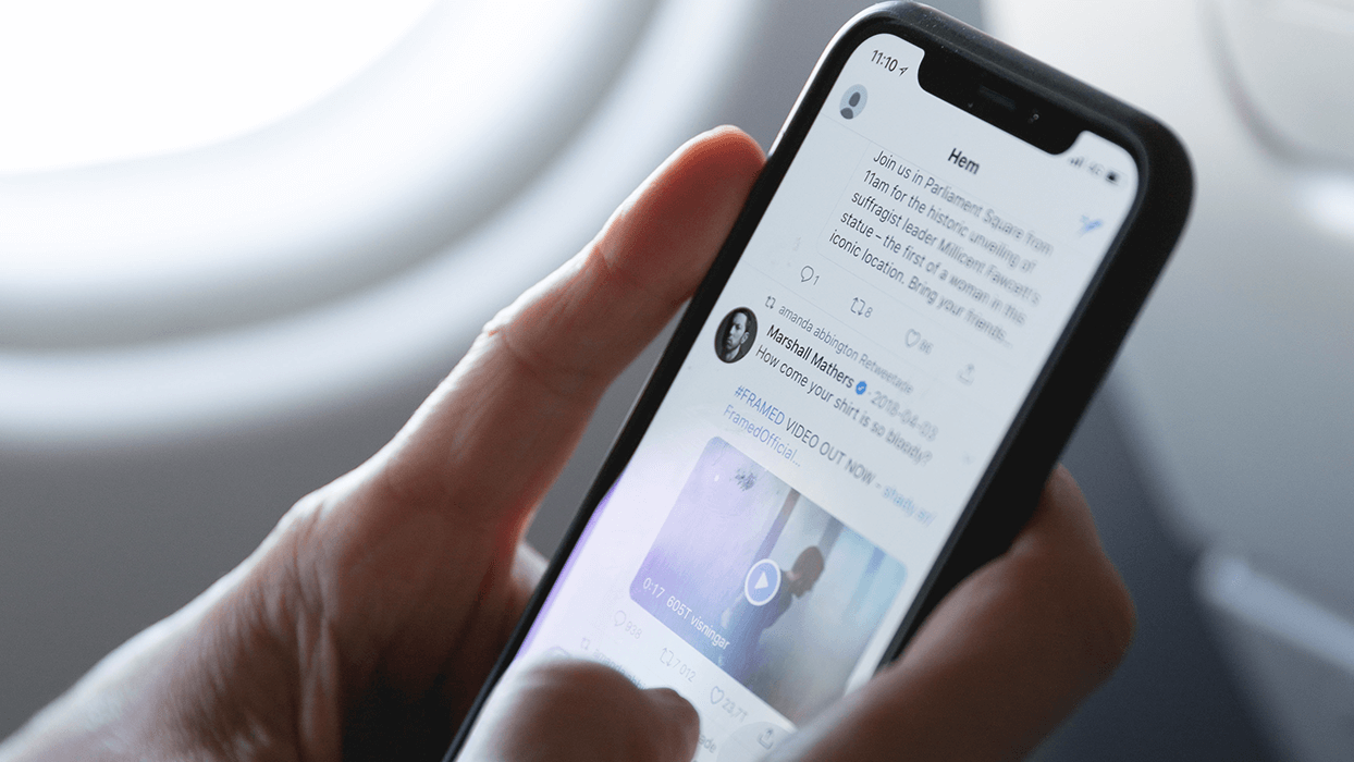 Offline Smartphone-Nutzung im Flugzeug