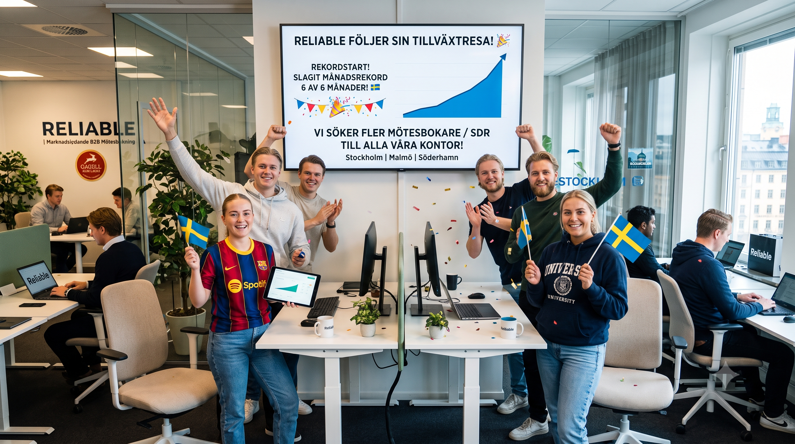 Cover Image for Nu vill vi bli fler! Vi söker personal i Stockholm, Söderhamn och Malmö!