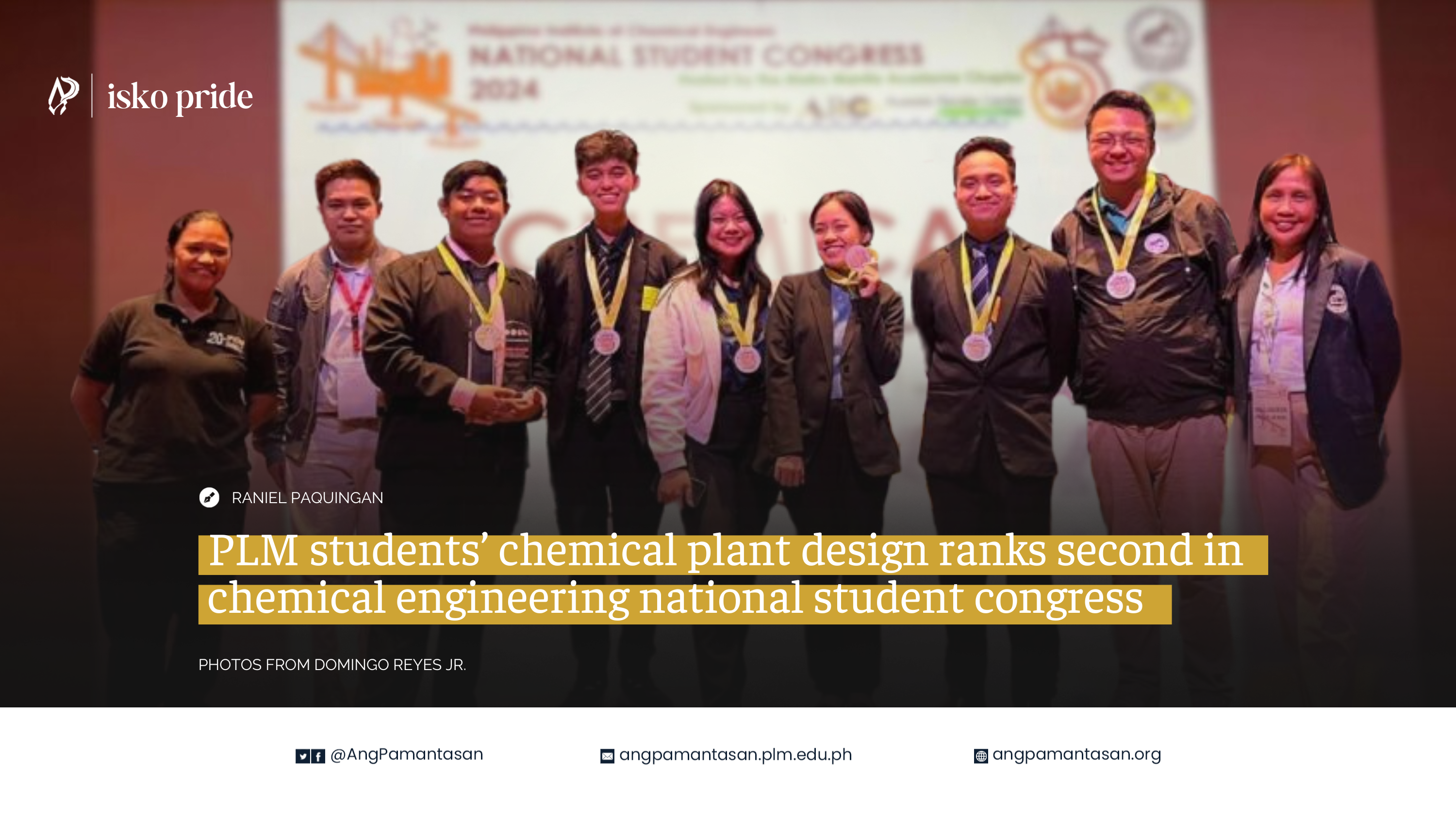 PLM students’ chemical plant design ranks second in chemical ...