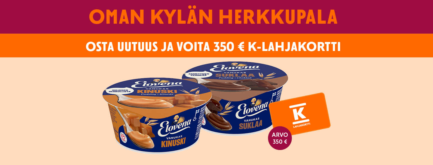 Osta Elovena-uutuus ja voita 350€ K-lahjakortti 🤩