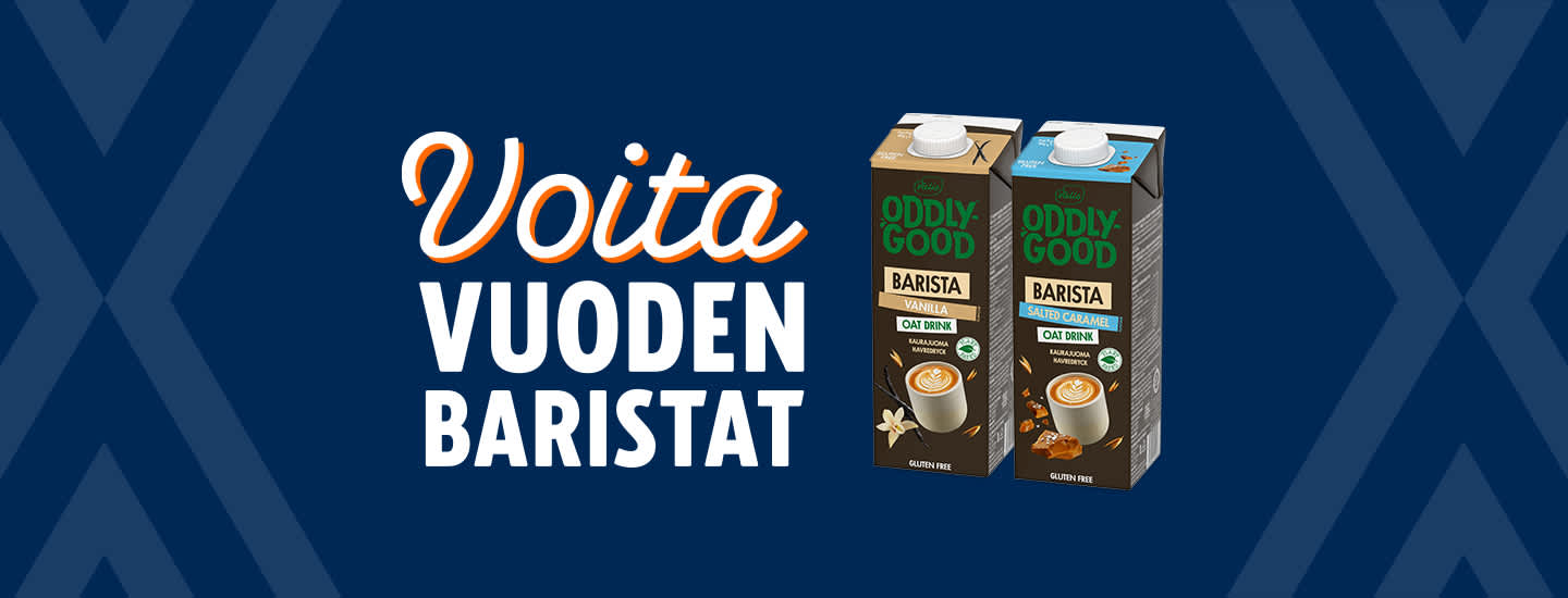 Voita vuoden baristat ostamalla Oddlygood Barista kaurajuomaa K-Supermarketista