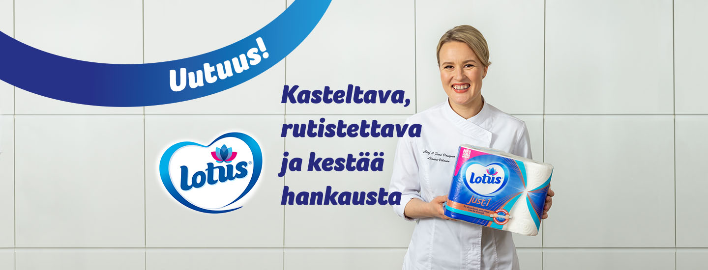 Kokeile rohkeasti uutta Lotus Just1 talouspaperia!