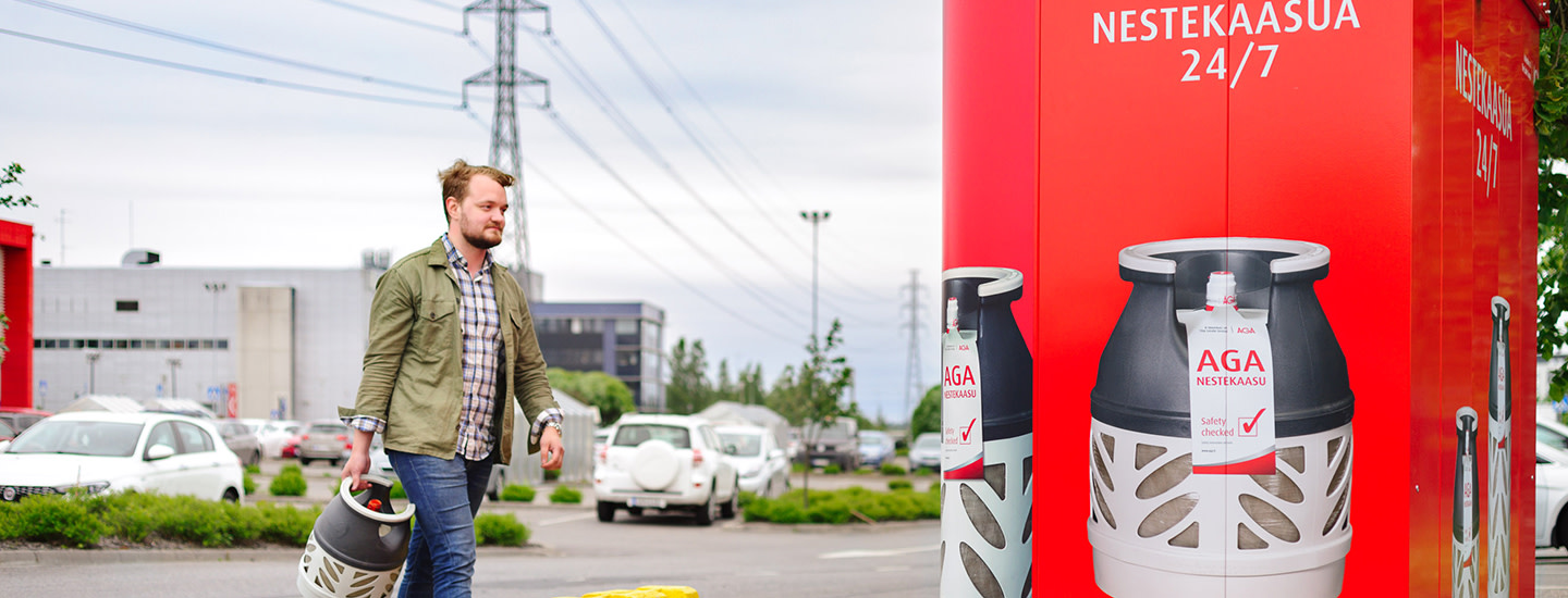 AGA-nestekaasuautomaatti