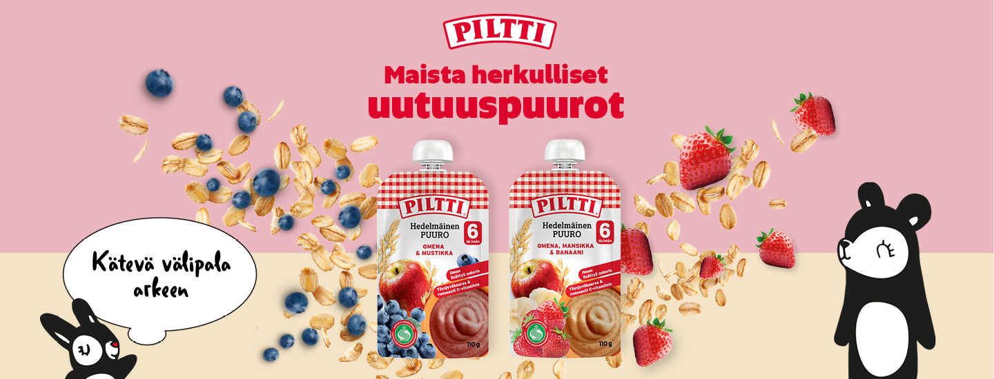 Uudet Piltti Hedelmäiset puurot - Nyt suosikkimauissa!