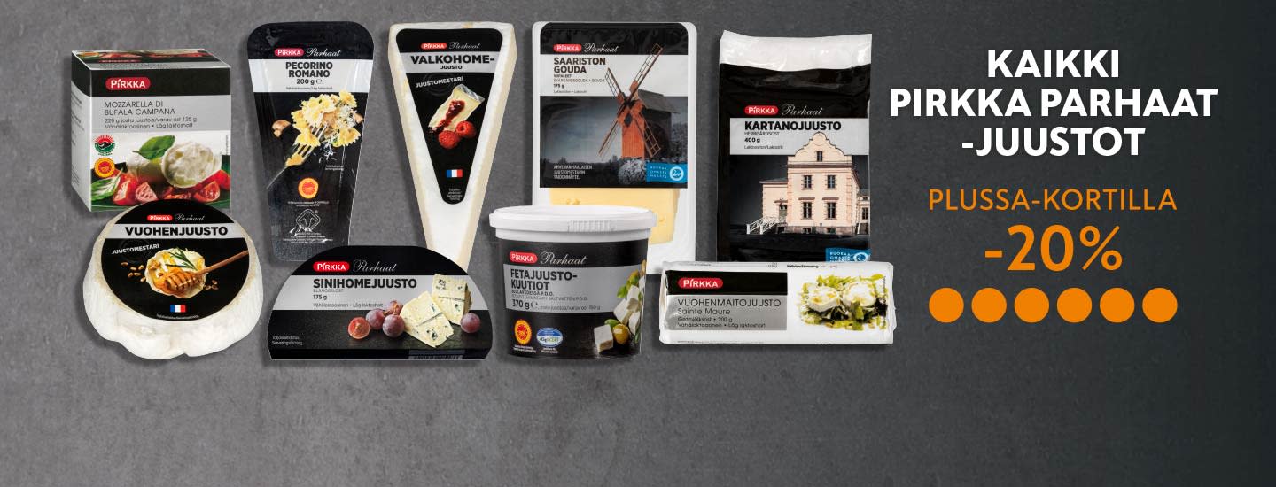Pirkka Parhaat -juustot -20%