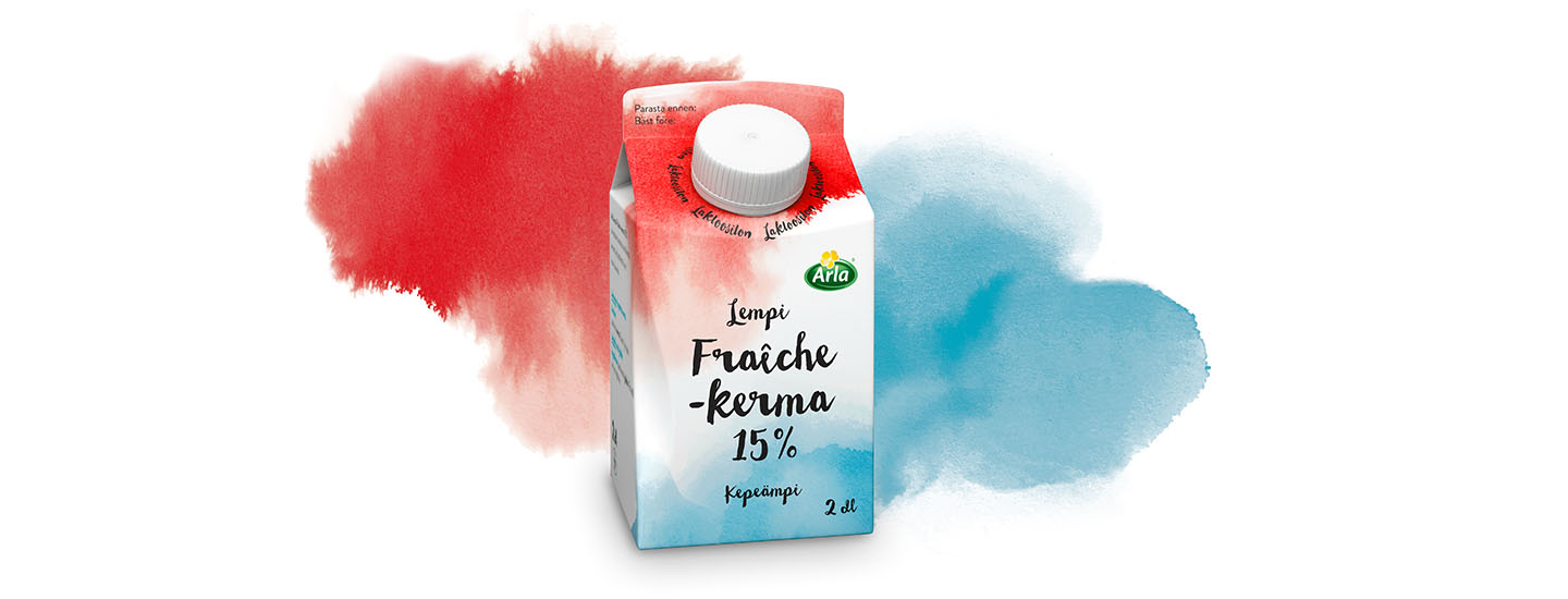 Arla Lempi Fraîche-kerma kepeämpi tuo raikkautta ruokiin