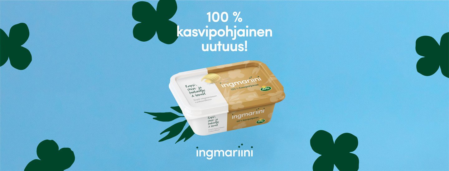 Ingmariini-uutuus on 100 % kasvipohjainen