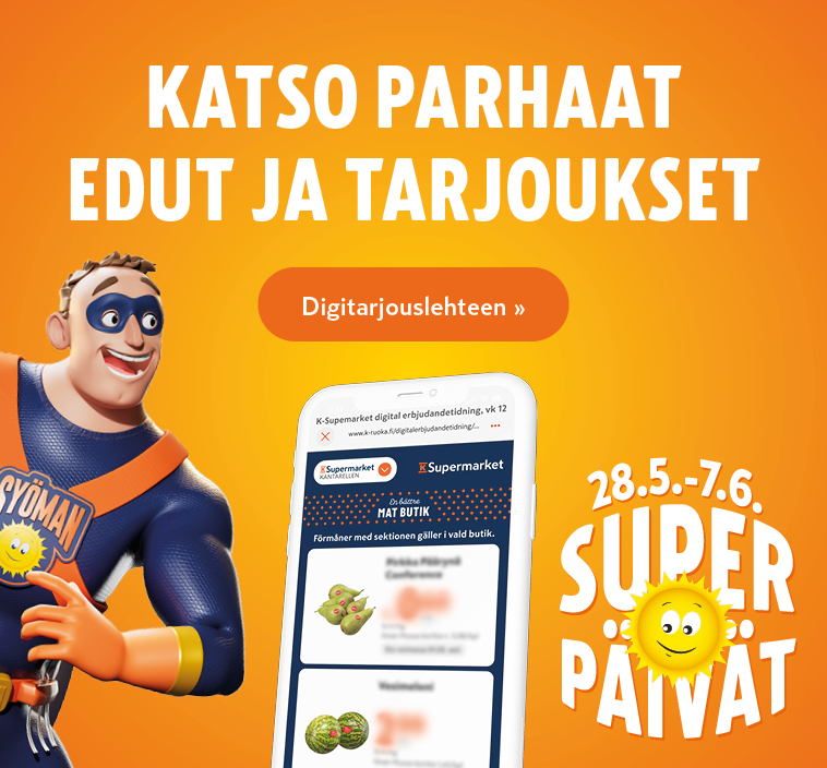 K-Supermarket Superpäivät - Syötävän hyviä tarjouksia!