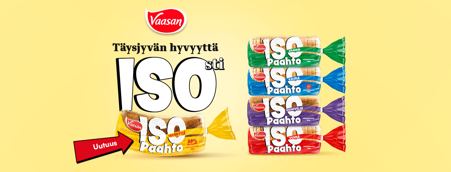 Rapeaa paahtuvuutta ja täysjyvän hyvyyttä