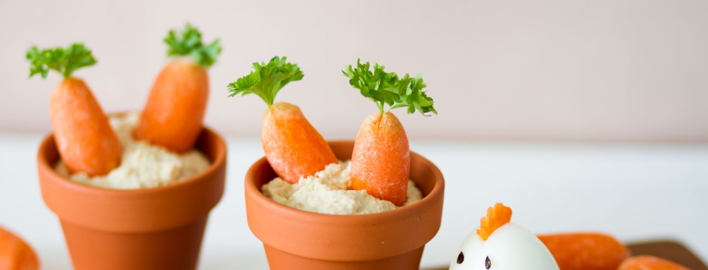 Lasten pääsiäisvälipala: Pirteä porkkanapurkki ja suloinen munatipu