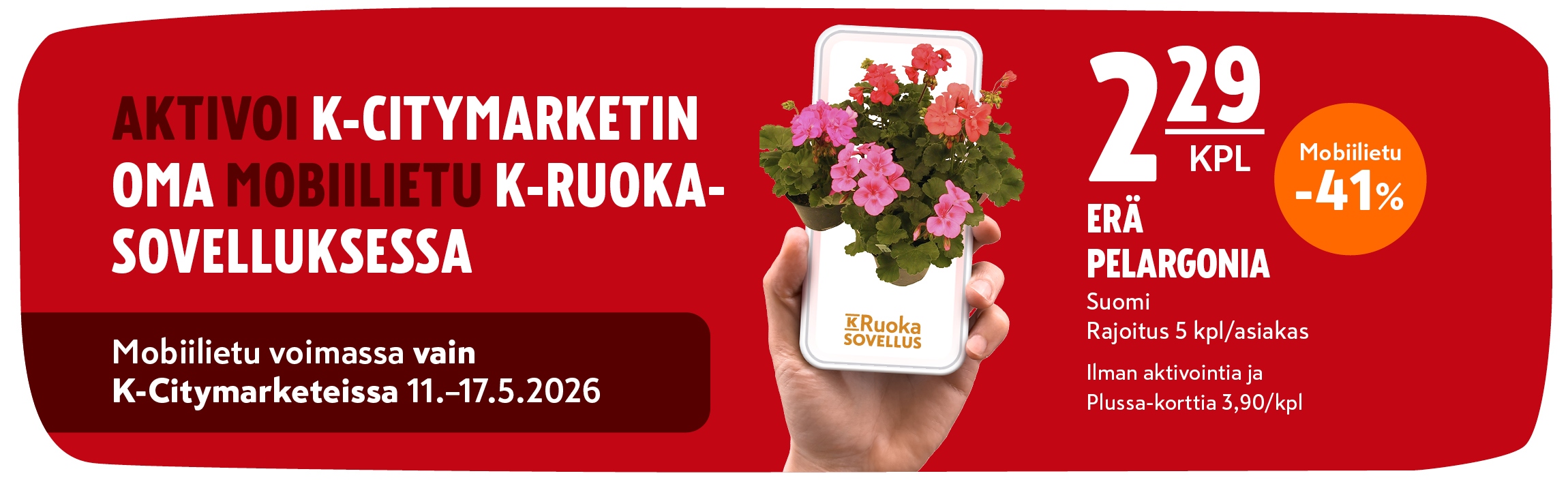 K-Citymarketin oma mobiilietu