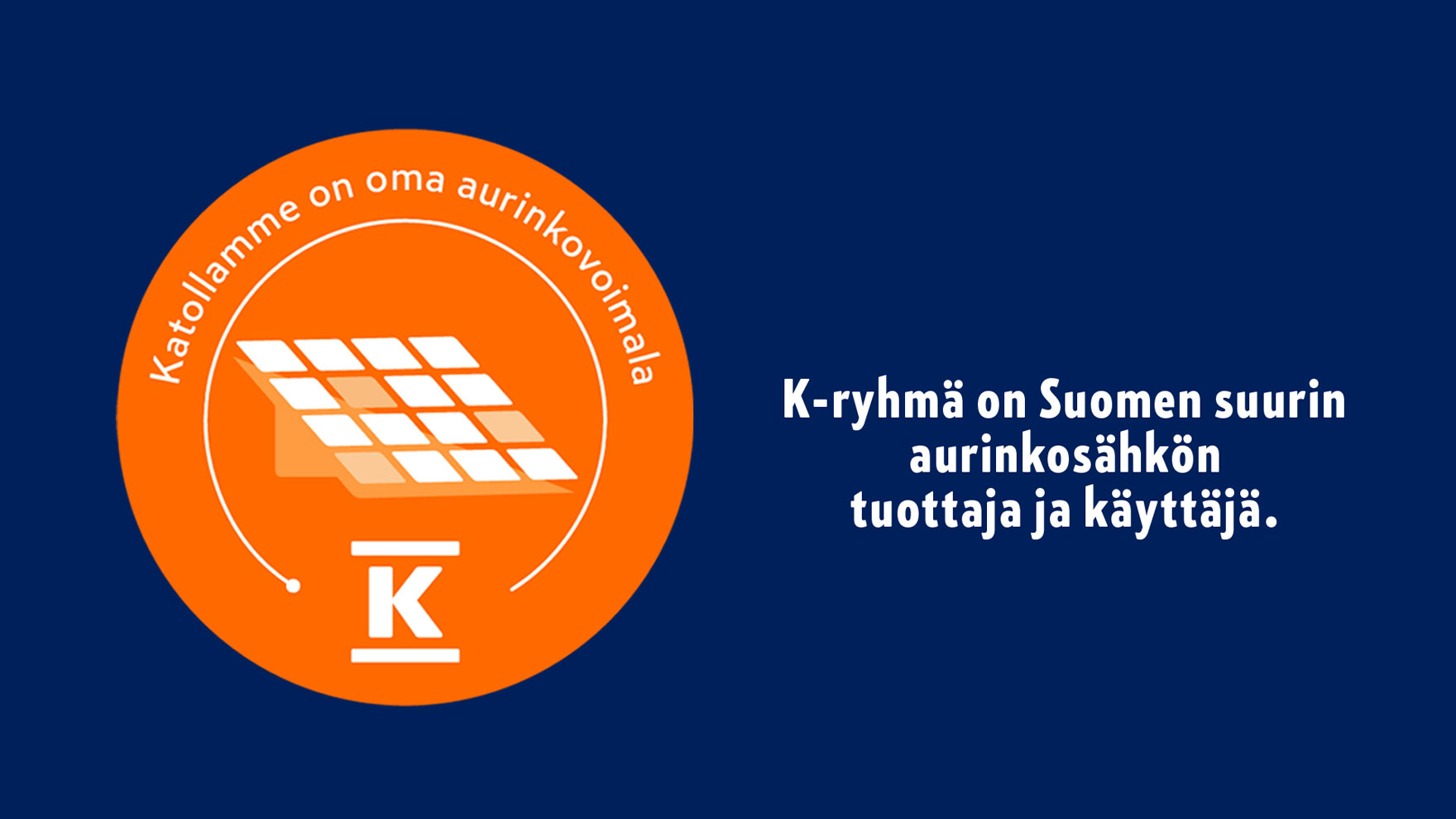 Kauppamme katolla on oma aurinkovoimala