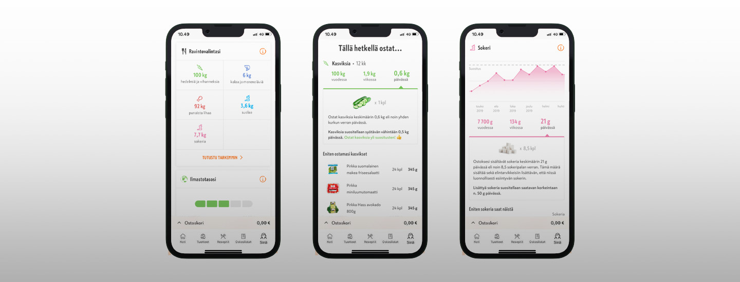Seuraa ostostesi ravitsemusominaisuuksia!