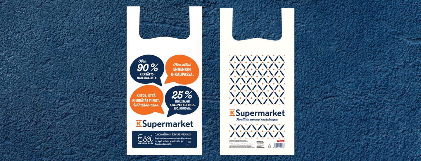 K-Supermarketit siirtyvät käyttämään vain kiertomuovikasseja