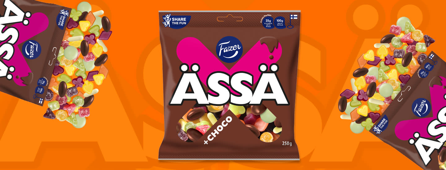 Voita Ässä Choco -karkkipussisetti