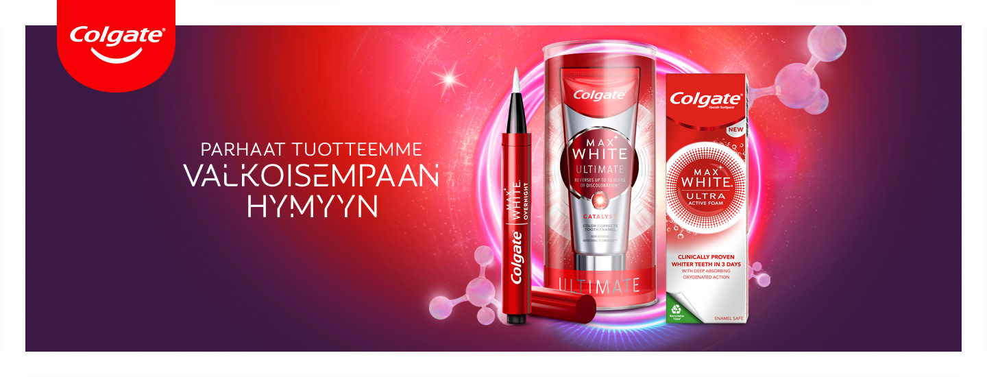 Ihastu Colgaten ainutlaatuisiin valkaiseviin tuotteisiin
