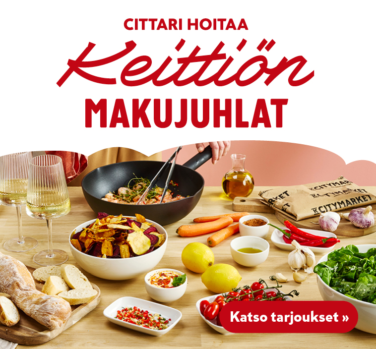 Keittiön Makujuhlia vietetään taas Cittareissa – tule tekemään herkullisia löytöjä kevään kattauksiin ja maukkaisiin aterioihin.