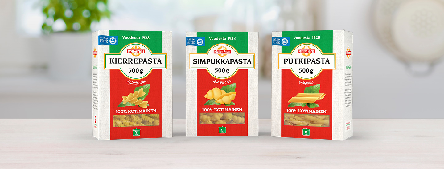 Arjen kuviot kohdilleen kotimaisella pastalla