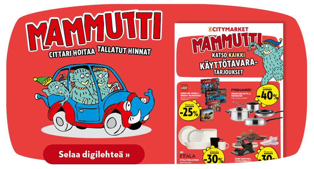 Katso kaikki Mammuttien käyttötavaratarjoukset