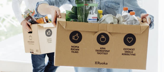 K-ruoka verkkokauppa pahvilaatikot