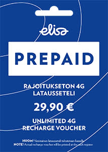 894032 Elisa BigLogo Prepaid latausseteli Rajoitukseton 4G 29 90e 100x140