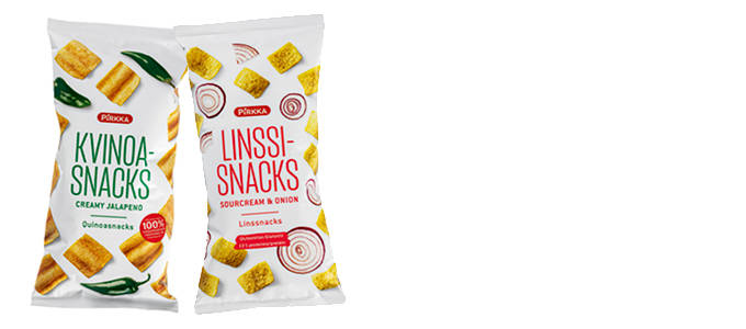 Pirkka linssi ja kvinoa sipsit kuvitus