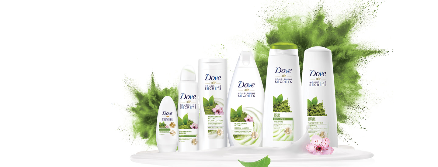 Dove Awakening Ritual raikkaalla vihreän matcha-teen ja kirsikankukan tuoksulla