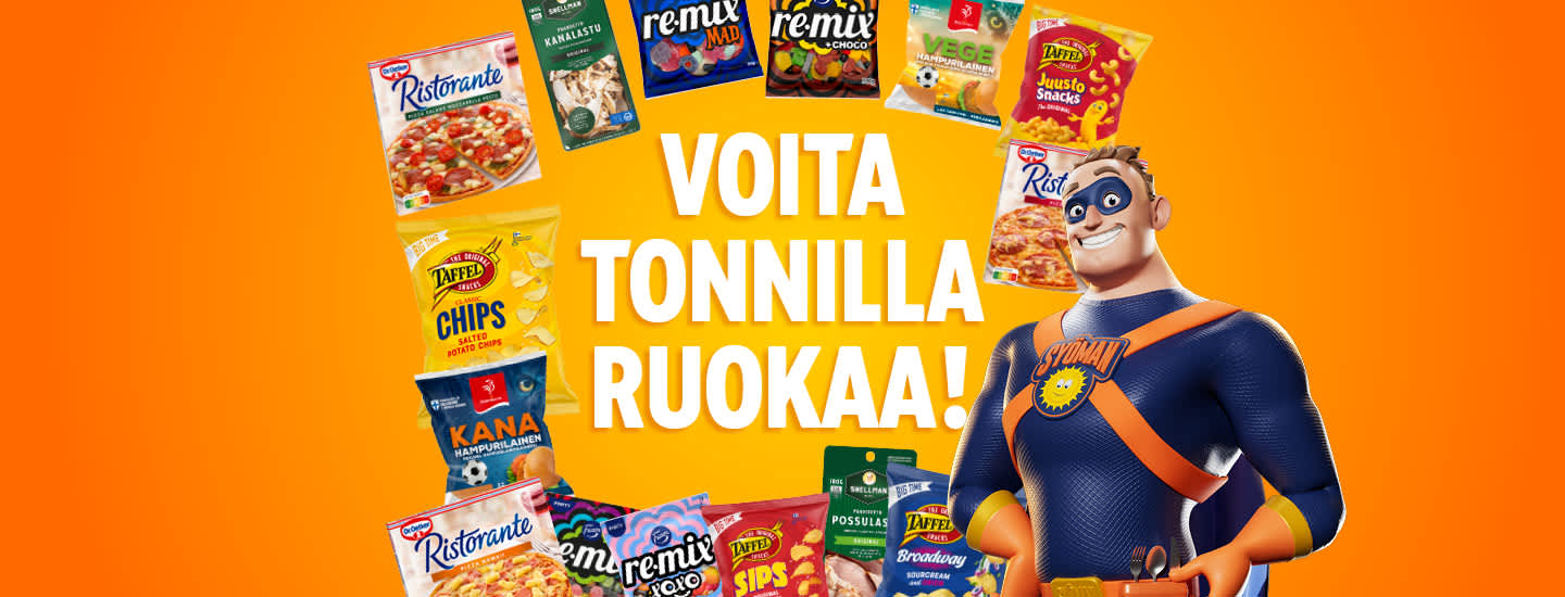 Voita tonnilla ruokaa K-Supermarketin Superpäiviltä!