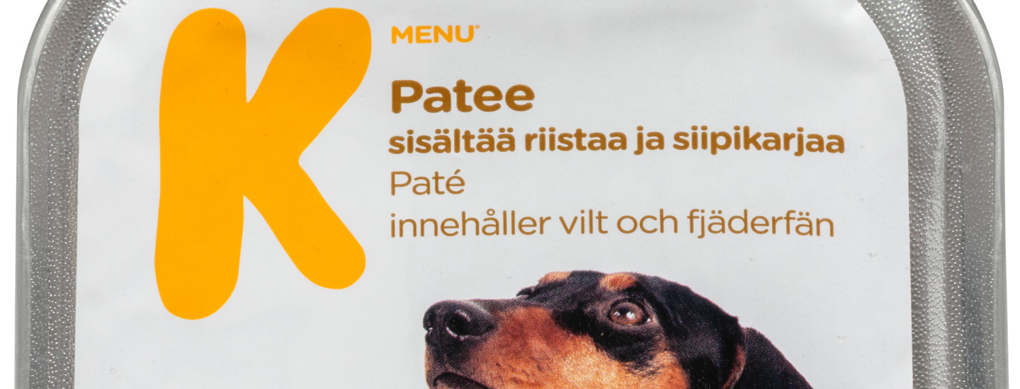 K-Menu koiran patee 300 g 1440x550