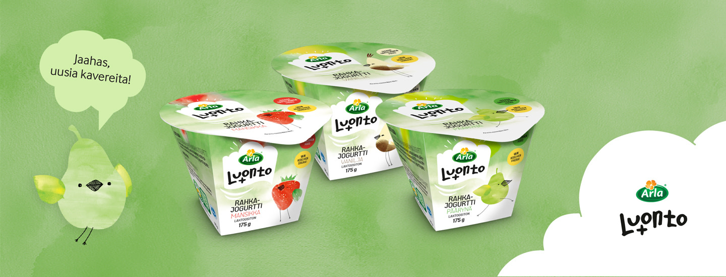 Rahkajogurtti on Arla Luonto+-parven uutuus!