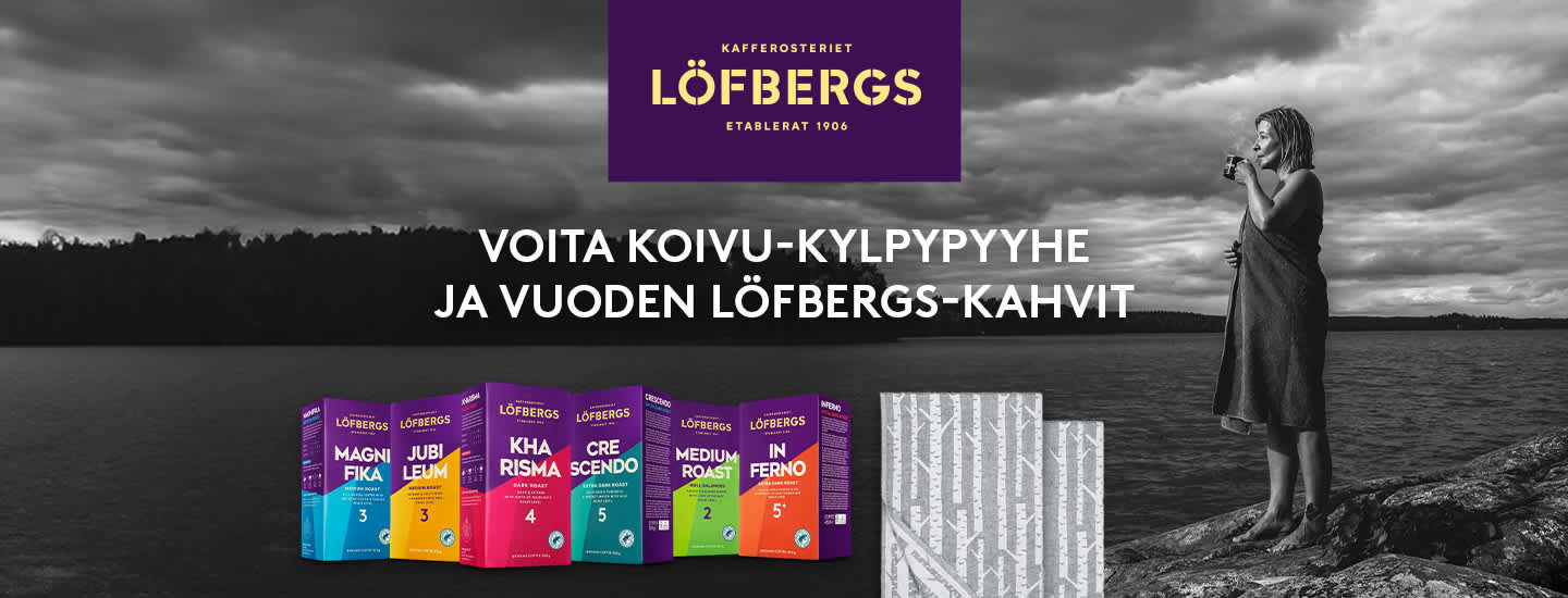 Voita KOIVU-kylpypyyhe ja vuoden Löfbergs-kahvit