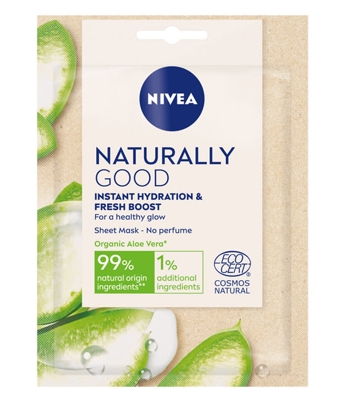 nivea naturally good sheet mask