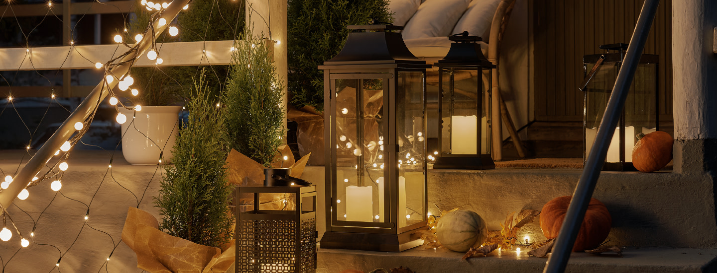 Kaunis lyhty tuo valoa talveen