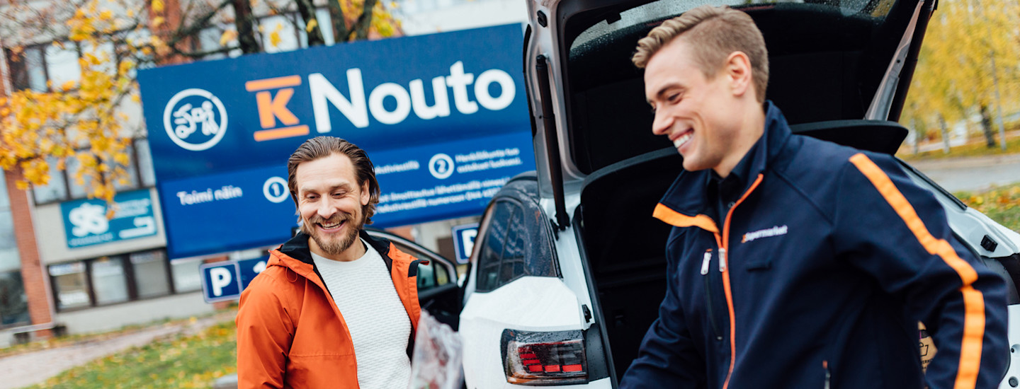 K Nouto - ostokset nopeasti kaupalta kyytiin