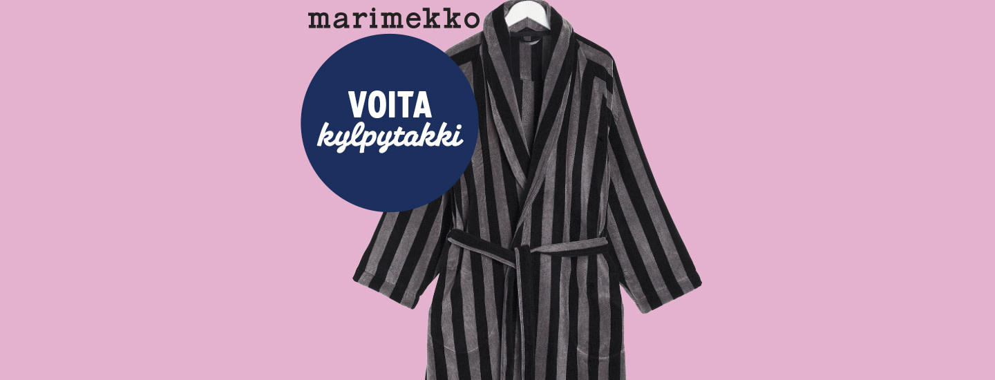 Voita Marimekko Nimikko Mikko -kylpytakki!