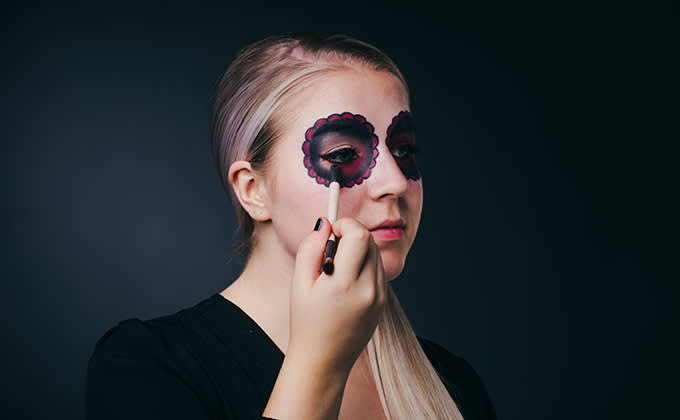 Halloween kallomeikki vaihe 2