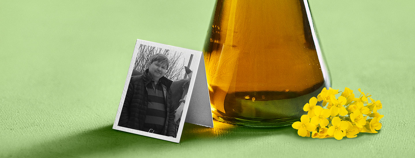 Kullankeltainen rypsi kasvaa Mannin tilalla Terttilässä