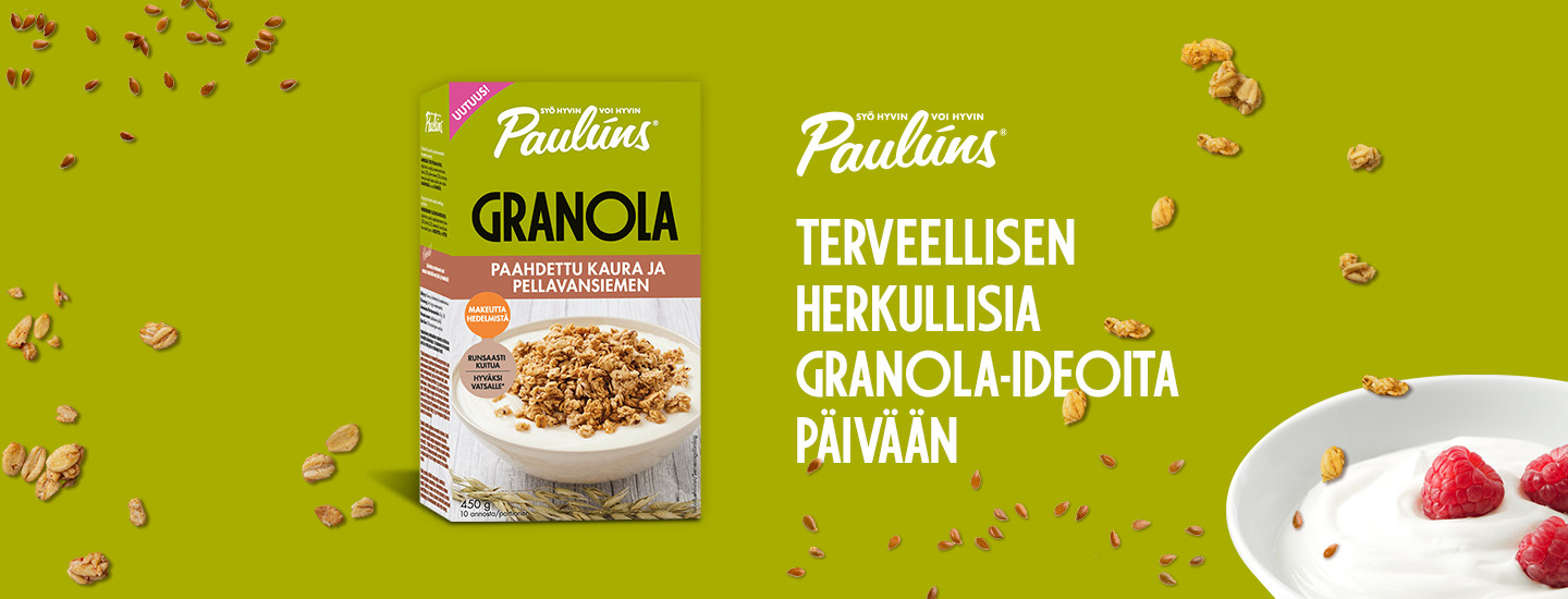 Voiko herkullinen granola olla myös terveellistä?
