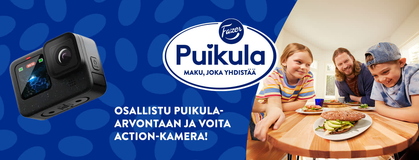 Fazer Puikula Täysjyväruis uudistui! Osallistu GoPro Hero 10 action-kameran arvontaan ja elä puikulammin!
