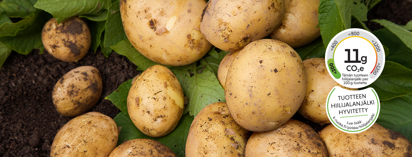Pirkka perunat – hyvitetty hiilijalanjälki | K-Ruoka
