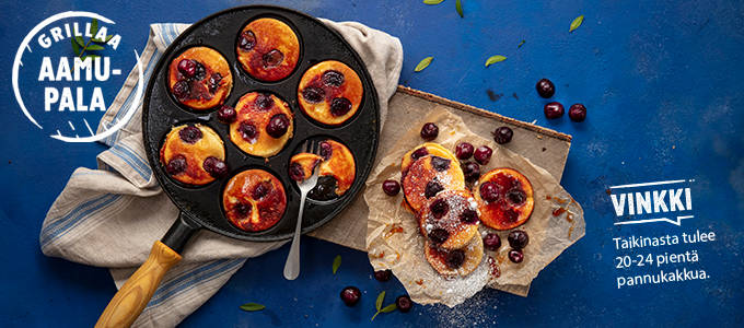 KSM kirsikkapannukakut grillissä grillaus 2019
