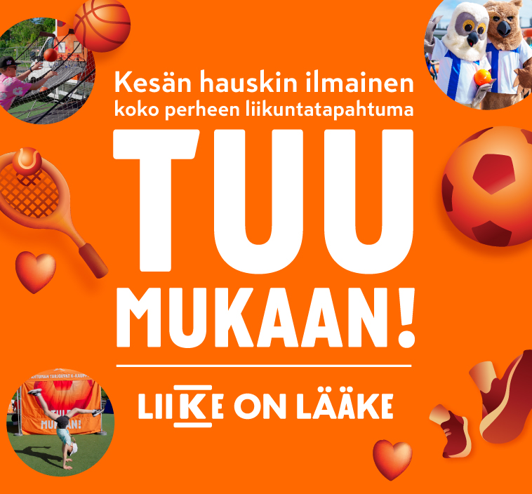 Maksuton koko perheen liikuntapäivä - Osallistu myös arvontaan! Lue lisää >>