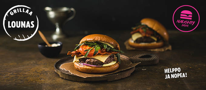 K-Supermarket Smoky Peppersteak Burger grillaus 2019