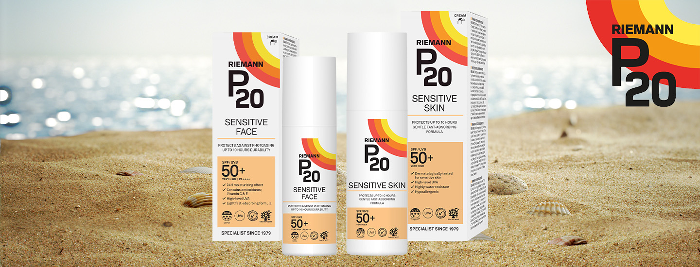 P20 tuo markkinoille erittäin tehokkaat SPF50+-aurinkovoiteet herkälle iholle