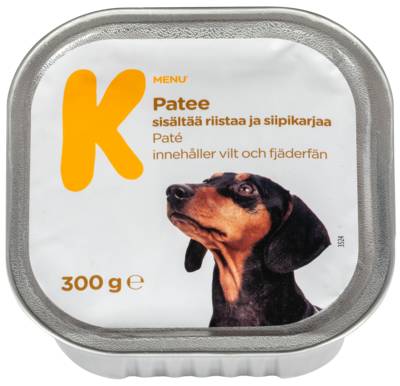 Online 400x-K-Menu koiran patee sisältää riistaa ja siipikarjaa 300g
