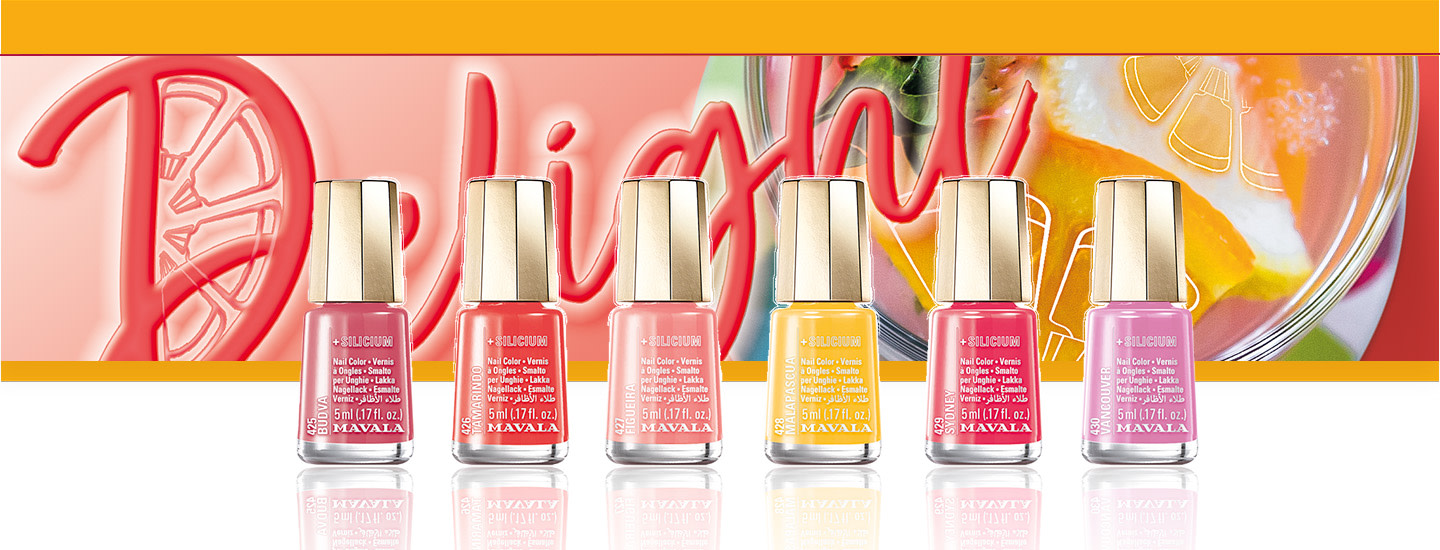 MAVALA Mini Color Delight -lakkakokoelma tuo kesän luoksesi ja se sisältää tuttuun tapaan kuusi kauden trendiin sopivaa kynsilakkasävyä