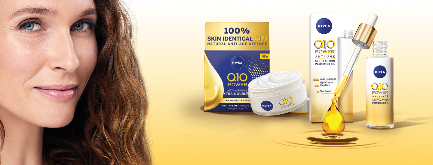 NIVEA Q10 POWER Anti-Wrinkle + Extra Nourishing - tuotteet kuivalle ja erittäin kuivalle iholle