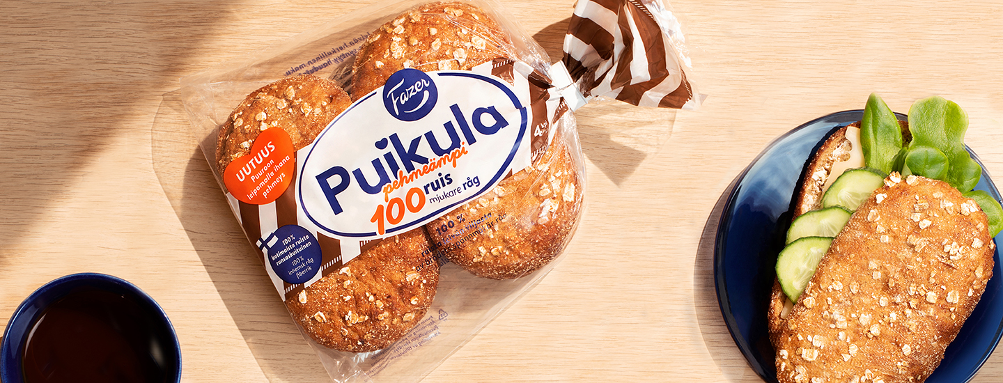 Ainutlaatuisen pehmeä uutuus: Fazer Puikula Pehmeämpi 100Ruis 