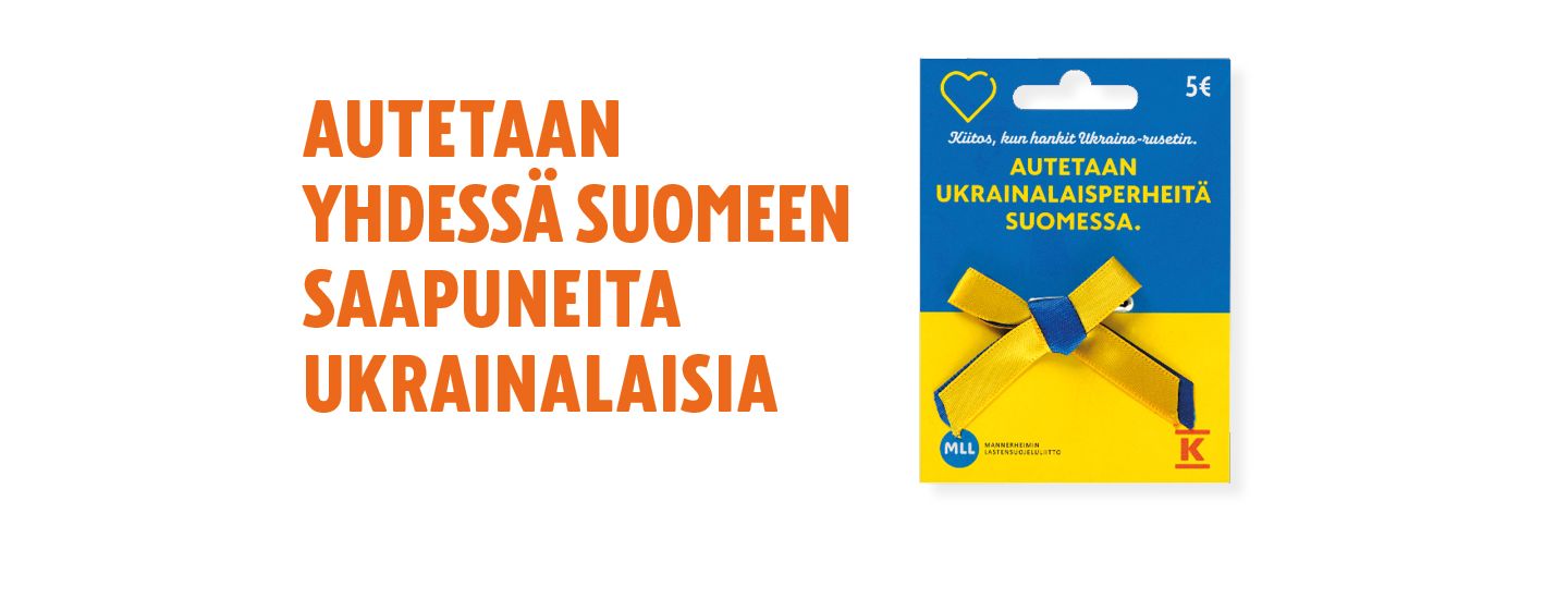 Ukraina-rusetti on helppo tapa auttaa ukrainalaisia Suomessa